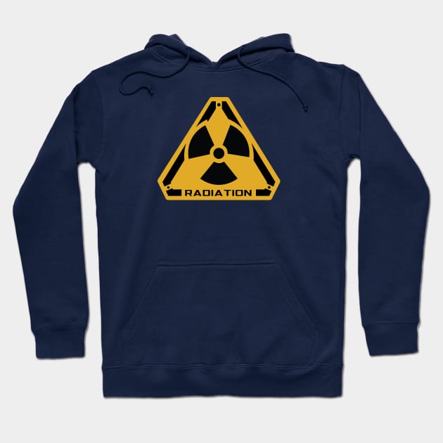 Radiation Radioactive Logo with Triangle Shape Background Hoodie by ActivLife